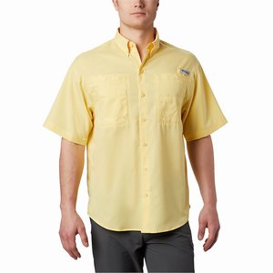 Columbia PFG Tamiami™ II Shortärmad Skjorta Herr Gula (LROAV8476)